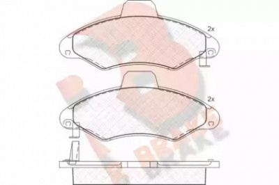 R BRAKE rb1229 -  Комплект тормозных колодок, дисковый тормоз